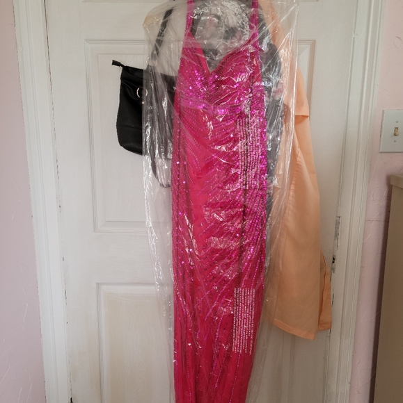 Dresses Hot Pink Sequin Prom Dress Poshmark